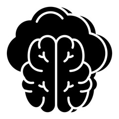 Editable design icon of cloud intelligence