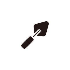 Masonry trowel icon.Flat silhouette version.