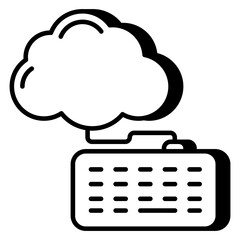 Modern design icon of cloud keyboard