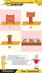 Physics, pressure of solids, Next generation problems, two boys speech bubble, template, experiment, editable, eps, vektor
