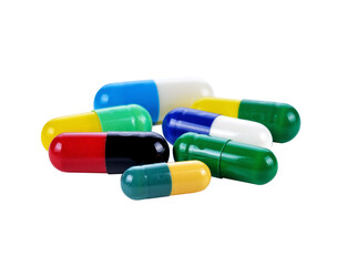 Colored pills, tablets and capsules transparent png