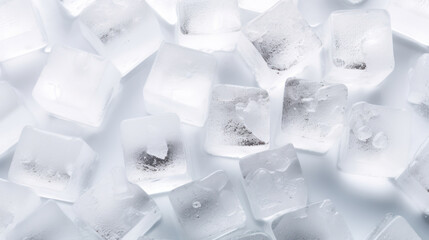 Obraz premium Fresh a lot of ice cubes