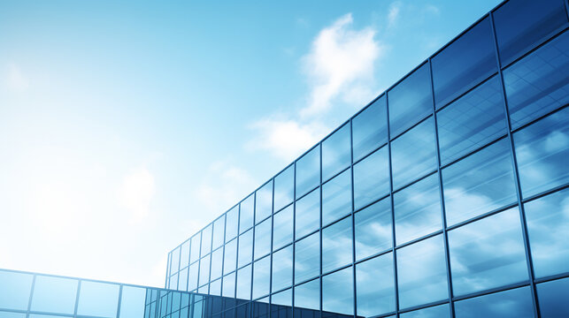 Modern office building on the sky background