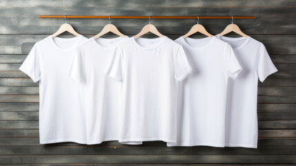 White t-shirts with copy space