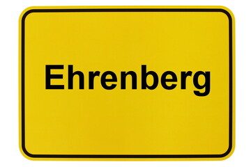 Illustration eines Ortsschildes der Gemeinde Ehrenberg in Hessen