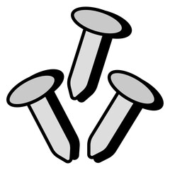 A perfect design icon of iron nails