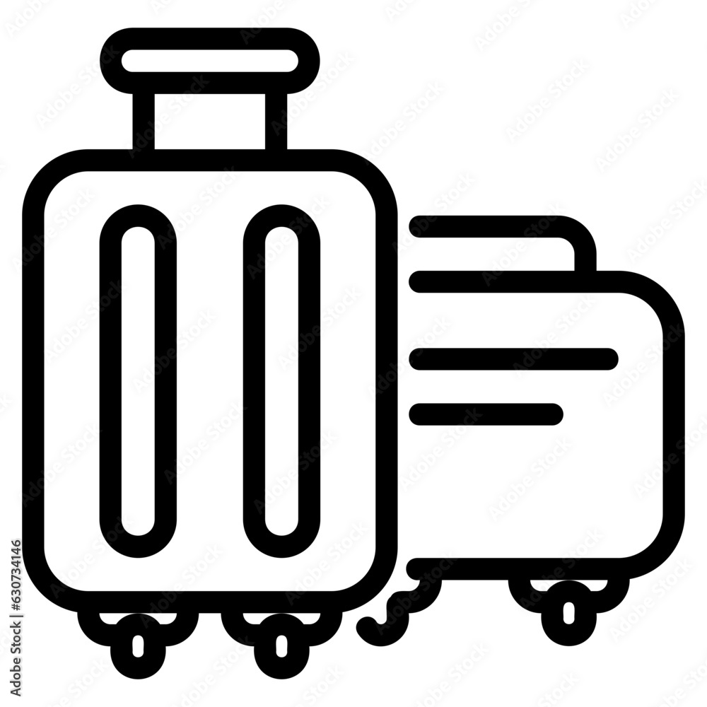 Wall mural  Luggage outline icon