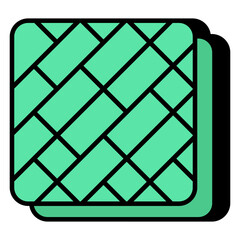 A glyph design icon of tile