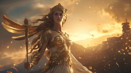 The greek goddess athena.generative ai
