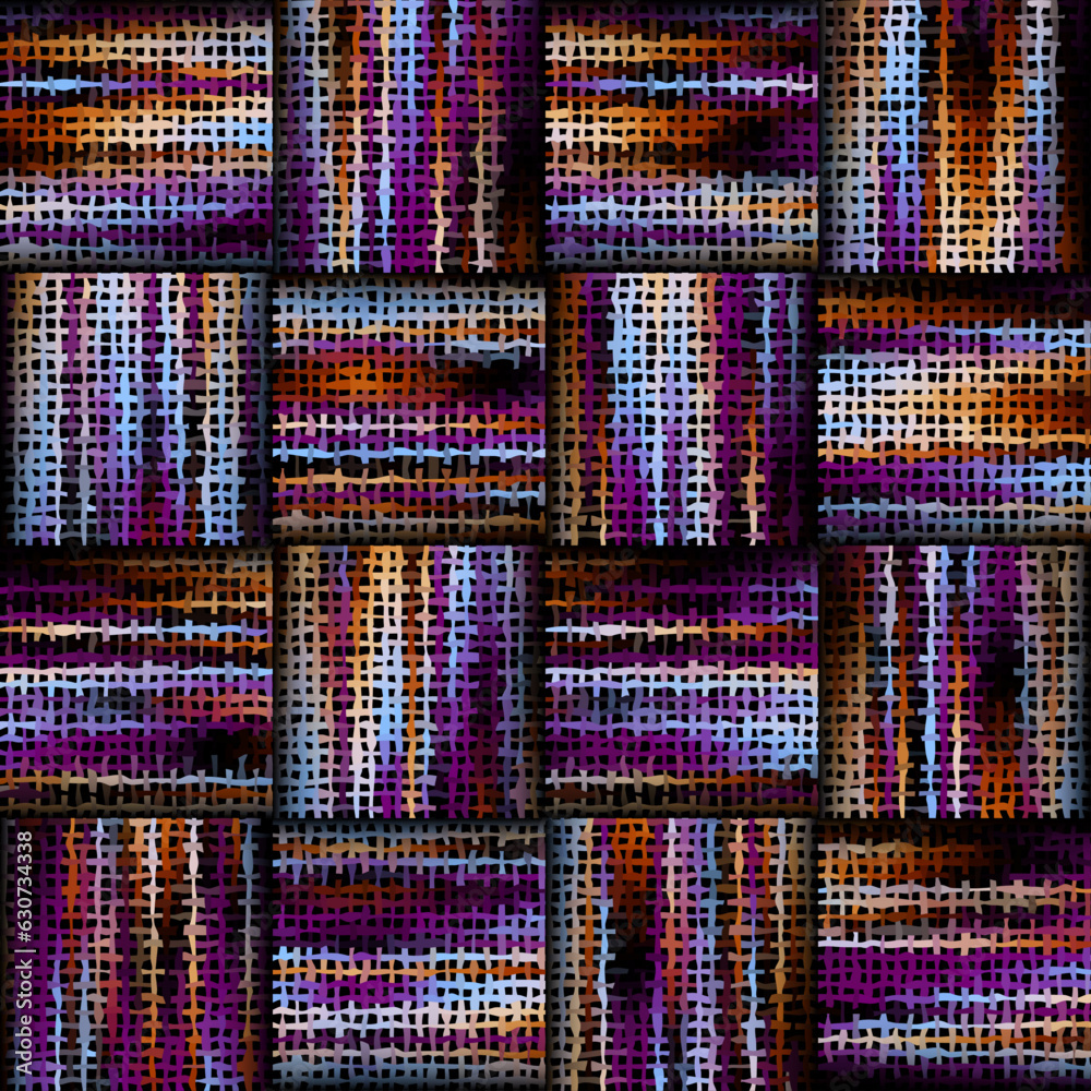 Poster Imitation of a texture of rough canvas. Seamless pattern.