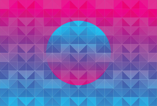 Blue and pink triangulated gradient background, can be used for banner, poster, flyer, invitation, website or greeting card. vector illustration