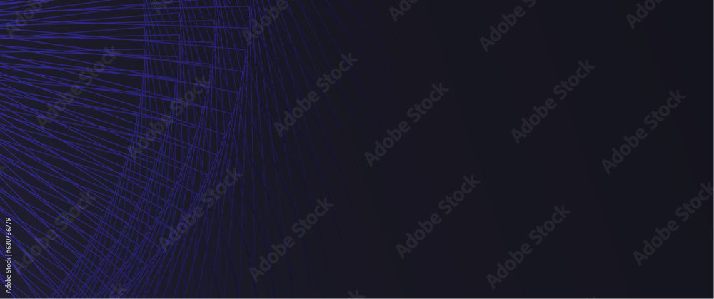 Wall mural abstract dark blue curve line gradient vector illustration for background, banner, card, typography,