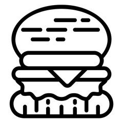  Burger outline icon