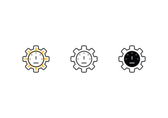 Seo Result icons set vector stock illustration.