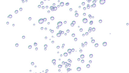 Fototapeta na wymiar Multi-colored soap bubbles isolated