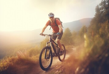 Cyclist on a bicycle