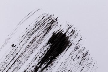 Black paint isolated on white background