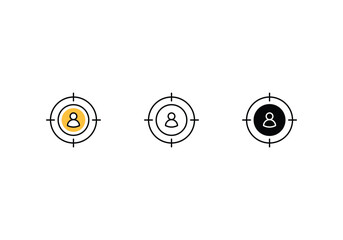 Target icons set vector stock illustration.