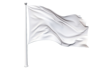 A white background featuring a blank flag, created as a design simulation.