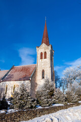 Fototapeta na wymiar winter church