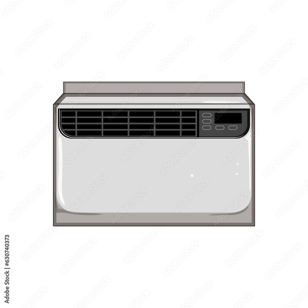 Sticker control air conditioner cartoon. remote condition, split home, hot house control air conditioner sign. isolated symbol vector illustration