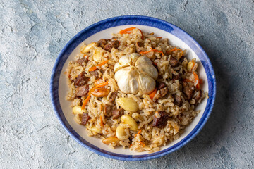 Traditional delicacies, Uzbek pilaf (Turkish name; Ozbek pilavi)