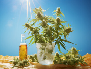 Refreshing cannabis beer