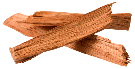 Red sandalwood sticks isolated on white background. - 630741796
