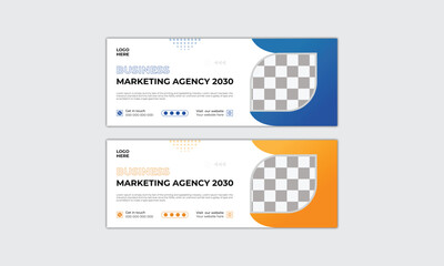 Creative corporate business marketing social media facebook cover banner post template