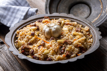 Traditional delicacies, Uzbek pilaf (Turkish name; Ozbek pilavi)