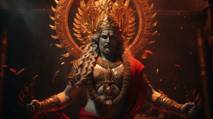 The hindu god brahma.generative ai
