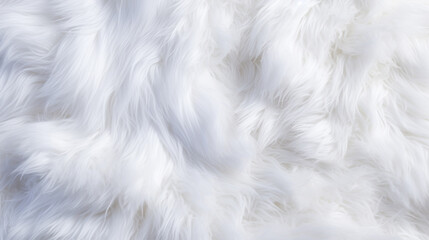 White wool with white top texture background, light natural sheep wool, white seamless cotton, texture of fluffy fur for designers, close-up fragment white wool carpet - obrazy, fototapety, plakaty