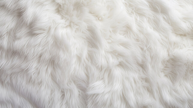 White wool with white top texture background, light natural sheep wool, white seamless cotton, texture of fluffy fur for designers, close-up fragment white wool carpet