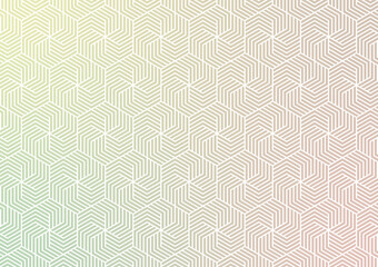 Hexagon smooth line minimal pattern presentation soft background