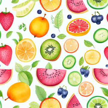 A collection of pictures of colorful fruits
