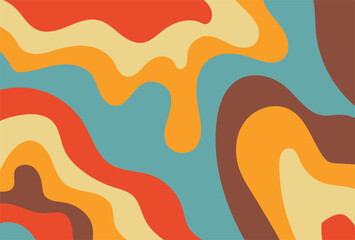 70s psychedelic background can be used for poster, banner, flyer, invitation, website or greeting card. vector illustration