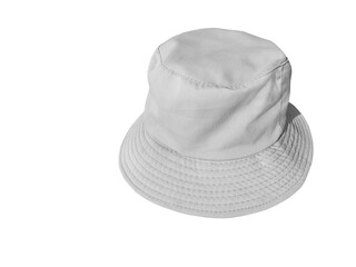 white bucket hat isolated PNG transparent