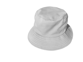 white bucket hat isolated PNG transparent
