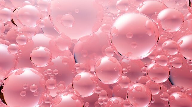 Pink geometric background of round shapes. Abstract elegant background.