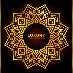 Luxury Mandala Background Design With Golden Arabic Islamic East Style