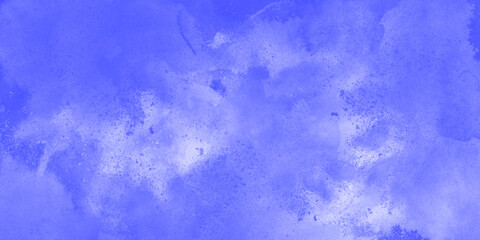 Abstract blue background. Watercolor cloud texture. Blue watercolor space background. Blue powder watercolor design.