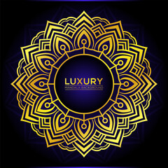 Luxury Mandala Background Design With Golden Arabic Islamic East Style
