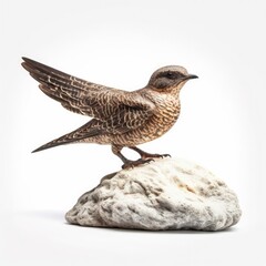 Obraz premium Common nighthawk bird isolated on white. Generative AI