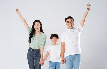 Obraz premium A family on a white background