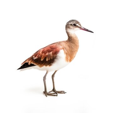 Common pauraque bird isolated on white. Generative AI