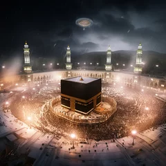 Selbstklebende Fototapete Nordlichter Beautiful kaaba hajj piglrimage in mecca