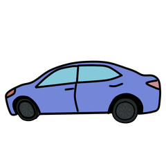 car isolated on white