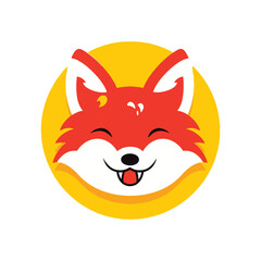 Fox Animal Logo Mascot Vector Design Illustration.
