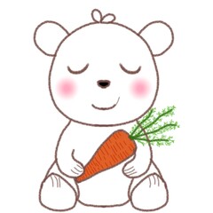 baby bear with carrot