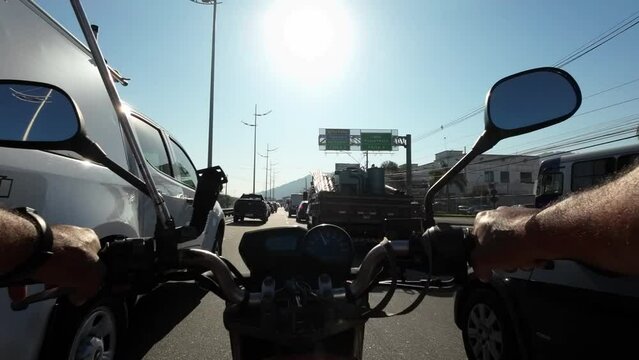  motorcycle - crowded road